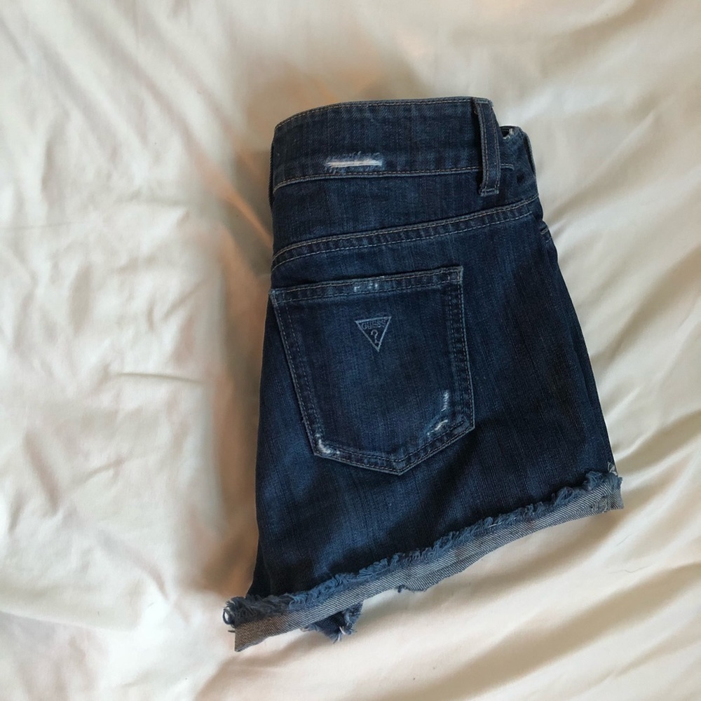 Guess High Rise Ripped Shorts - Picture 4 of 7